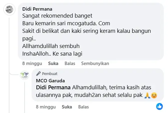 Testimoni sport massage Jakarta MCO 3